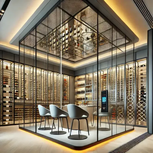 Wine collection in storage